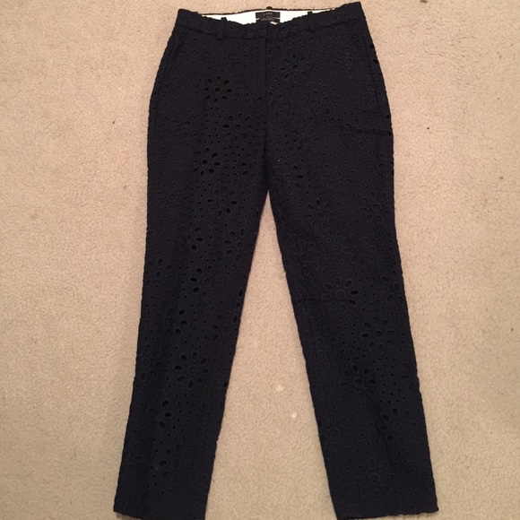 J Crew Navy Cafe Capri Size 0 - Picture 2 of 4
